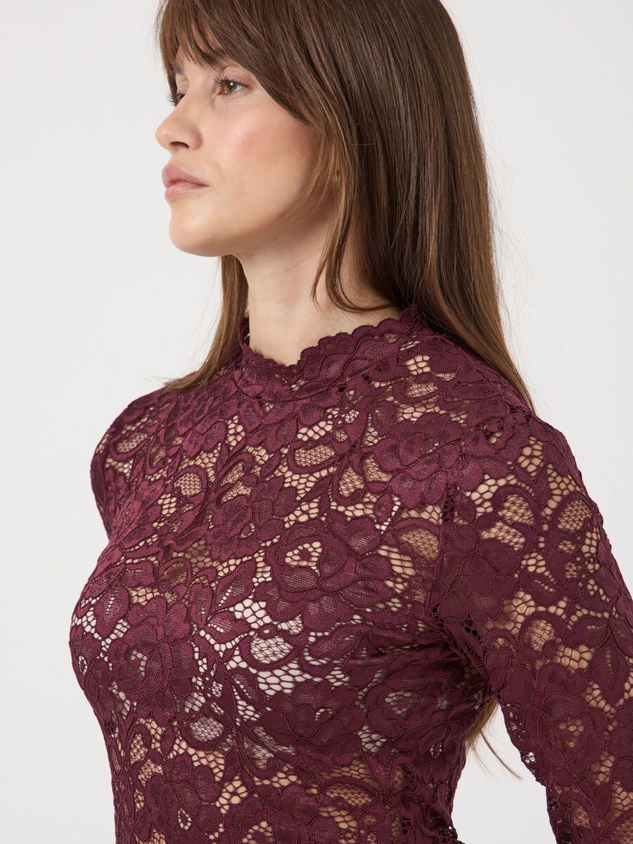 Carousel image - YASLACEY LACE LONG SLEEVED TOP, Port Royale | 3