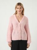 Product image thumbnail - YASZUMA - LAINE MÉLANGÉE CARDIGAN EN MAILLE, Orchid Pink | 1