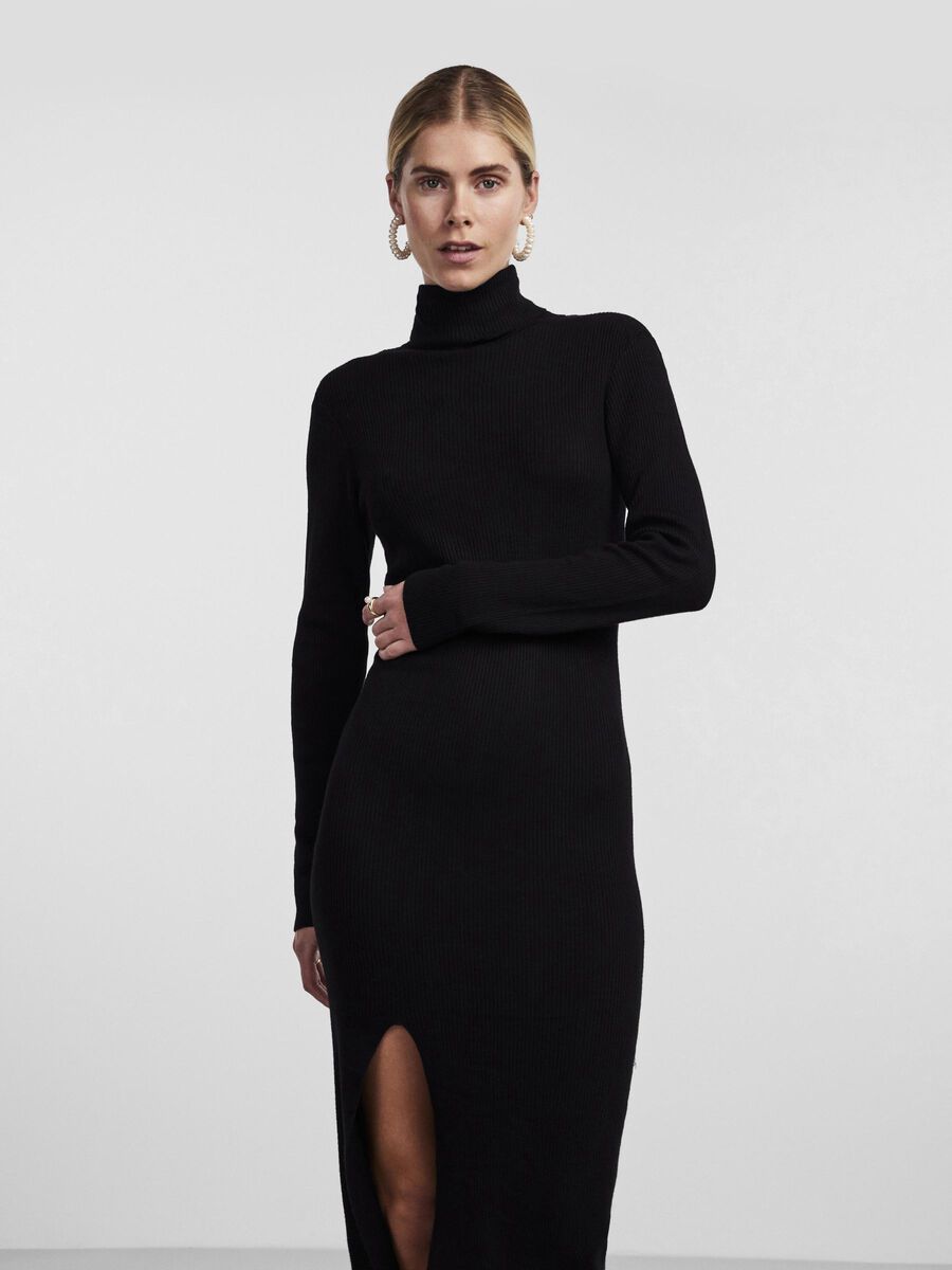 Y.A.S YASBIRIELLA GEBREIDE JURK, Black, highres - 26026257_Black_003.jpg