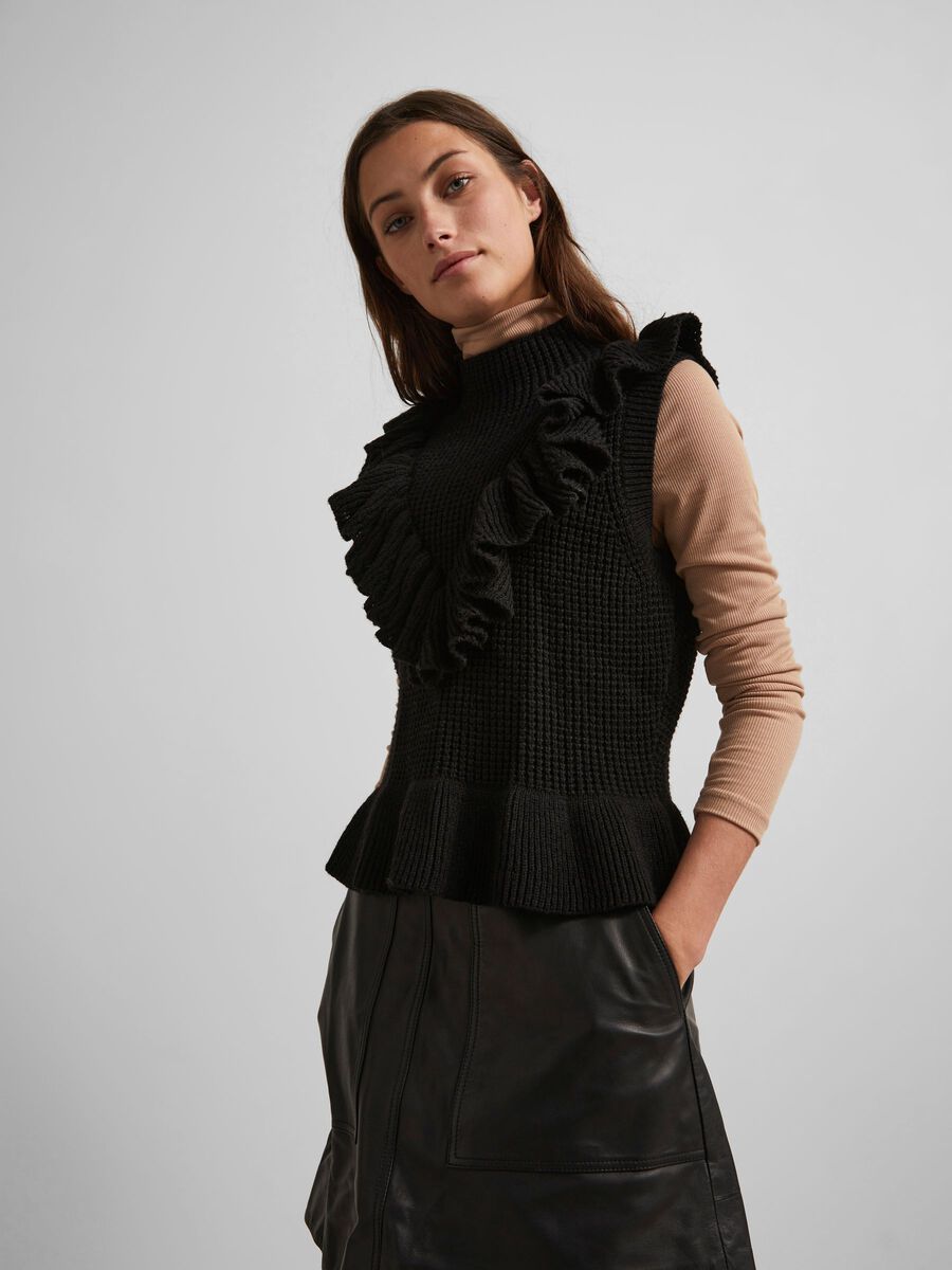 Y.A.S YASTIKKA STRICKOBERTEIL, Black, highres - 26025157_Black_003.jpg