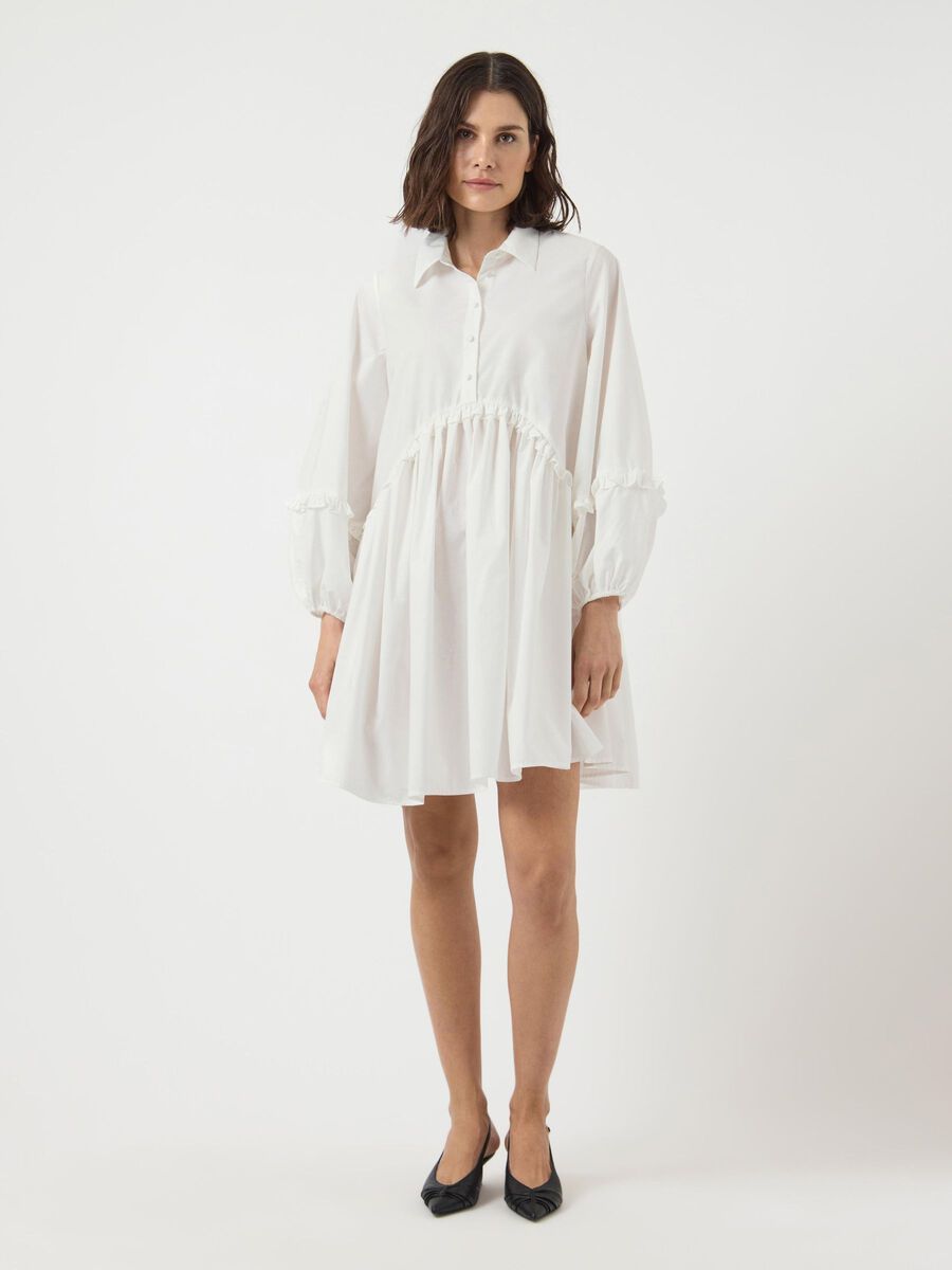 Carousel image - YASGIO MINI SHIRT DRESS, Star White | 1