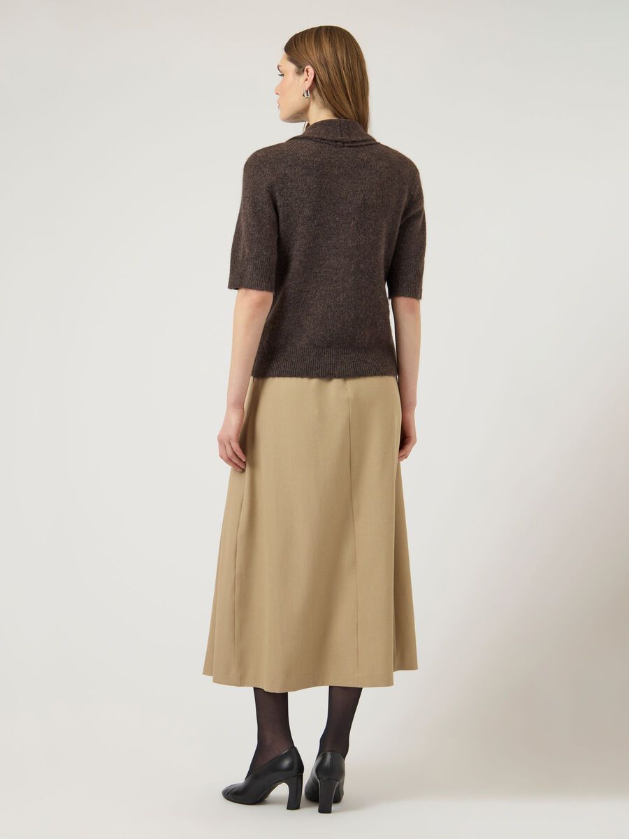 Product carousel image - YASANNE SCARF KNITTED CARDIGAN, Chocolate Brown | 2