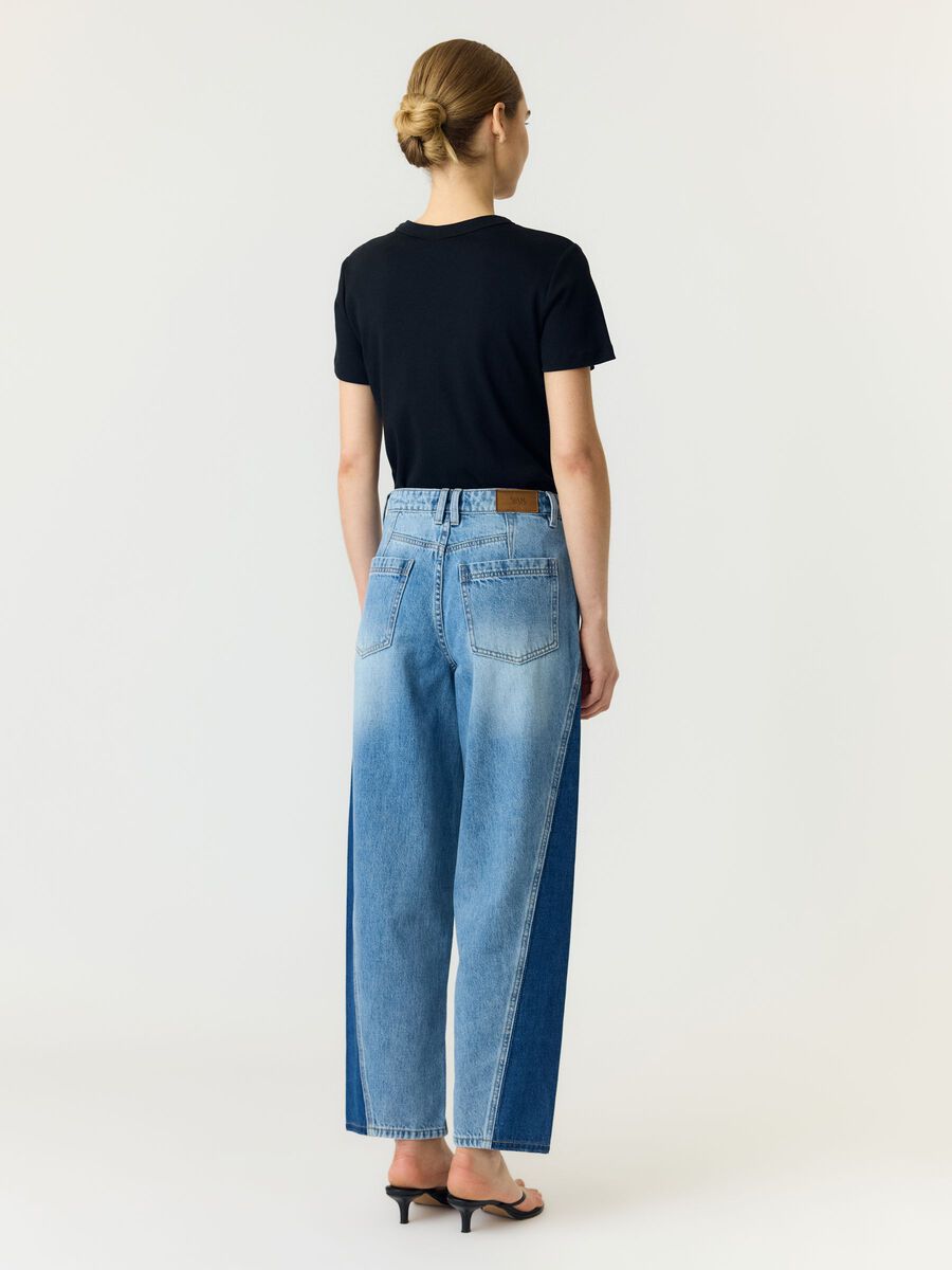 Carousel image 2 YASLUA HW BARREL JEANS, Medium Blue Denim