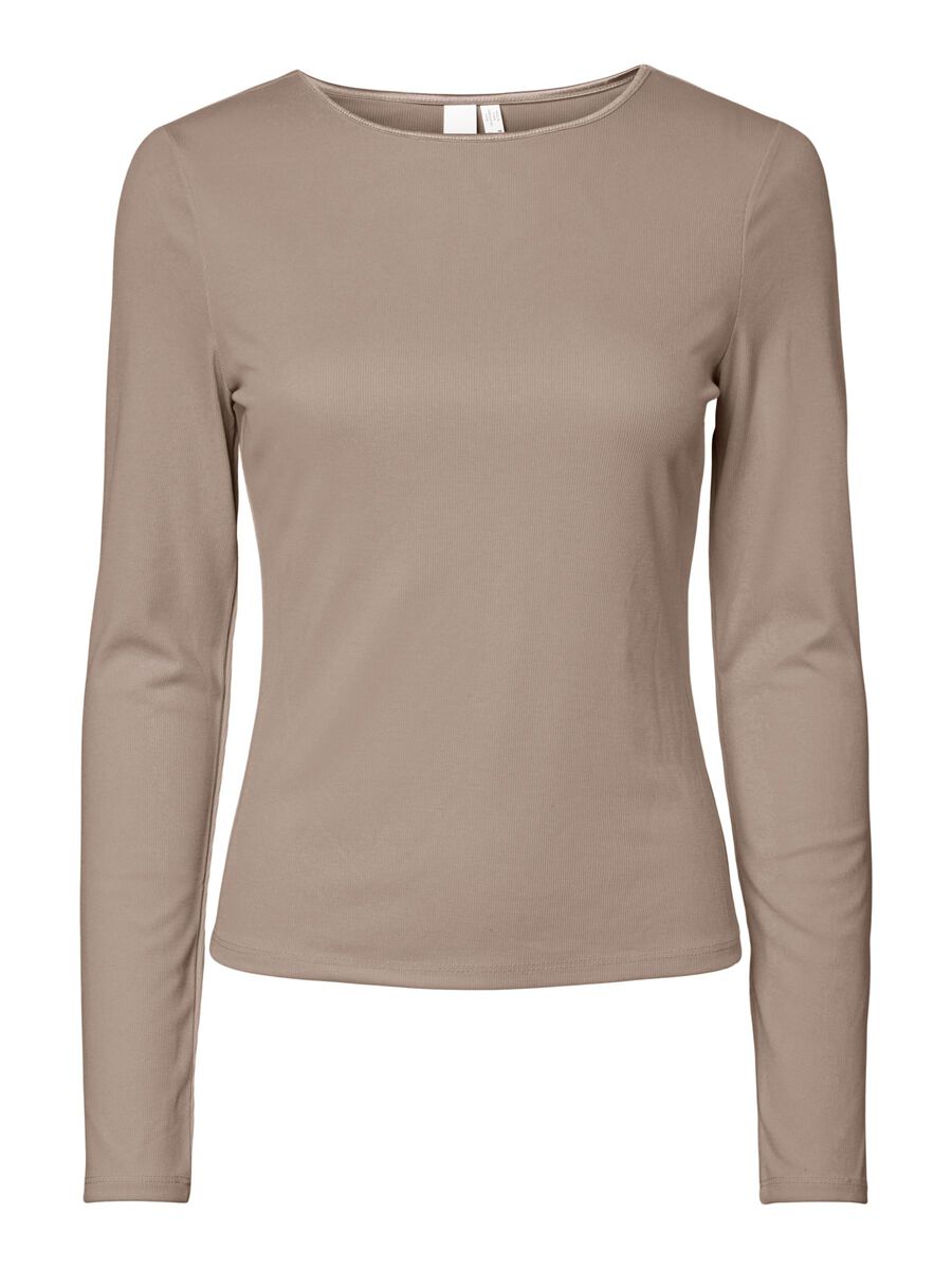 Carousel image 6 YASPALOMA TOP &Agrave; MANCHES LONGUES, Taupe Gray