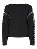 YAS YASSTITCHA  KNITTED PULLOVER, Black, highres - 26032495_Black_001.jpg
