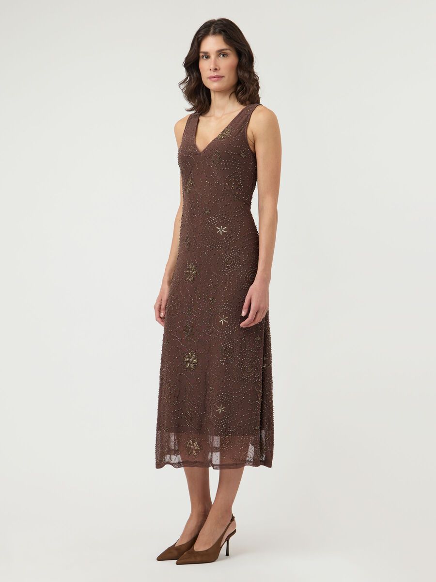 Carousel image - YASNURA  MIDI DRESS, Peyote | 4