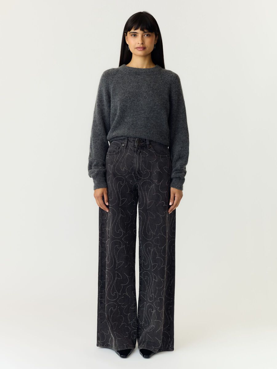 Carousel image 4 YASBEA, KORISTEKIVELLISET KORKEAVY&Ouml;T&Auml;R&Ouml;ISET FARKUT, Dark Grey Denim