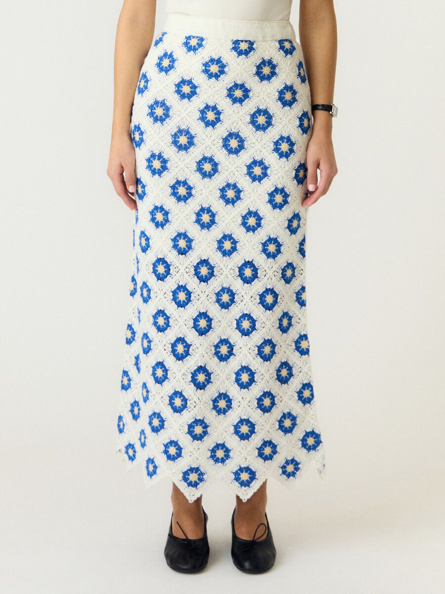 Product carousel image - YASBALIS HMW CROCHET  MIDI SKIRT, Birch | 1