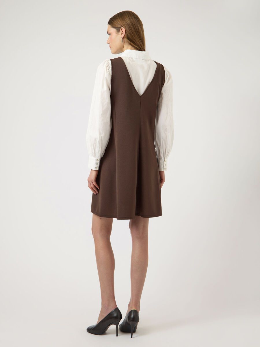 Carousel image 2 YASMALEA WIDE SPENCER DRESS, Chocolate Brown