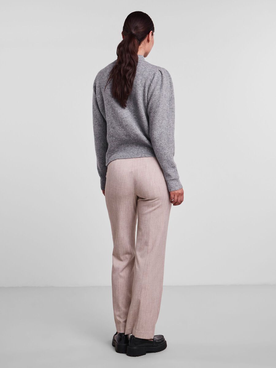 YAS YASWAS KNITTED CARDIGAN, Medium Grey Melange, highres - 26028129_MediumGreyMelange_004.jpg
