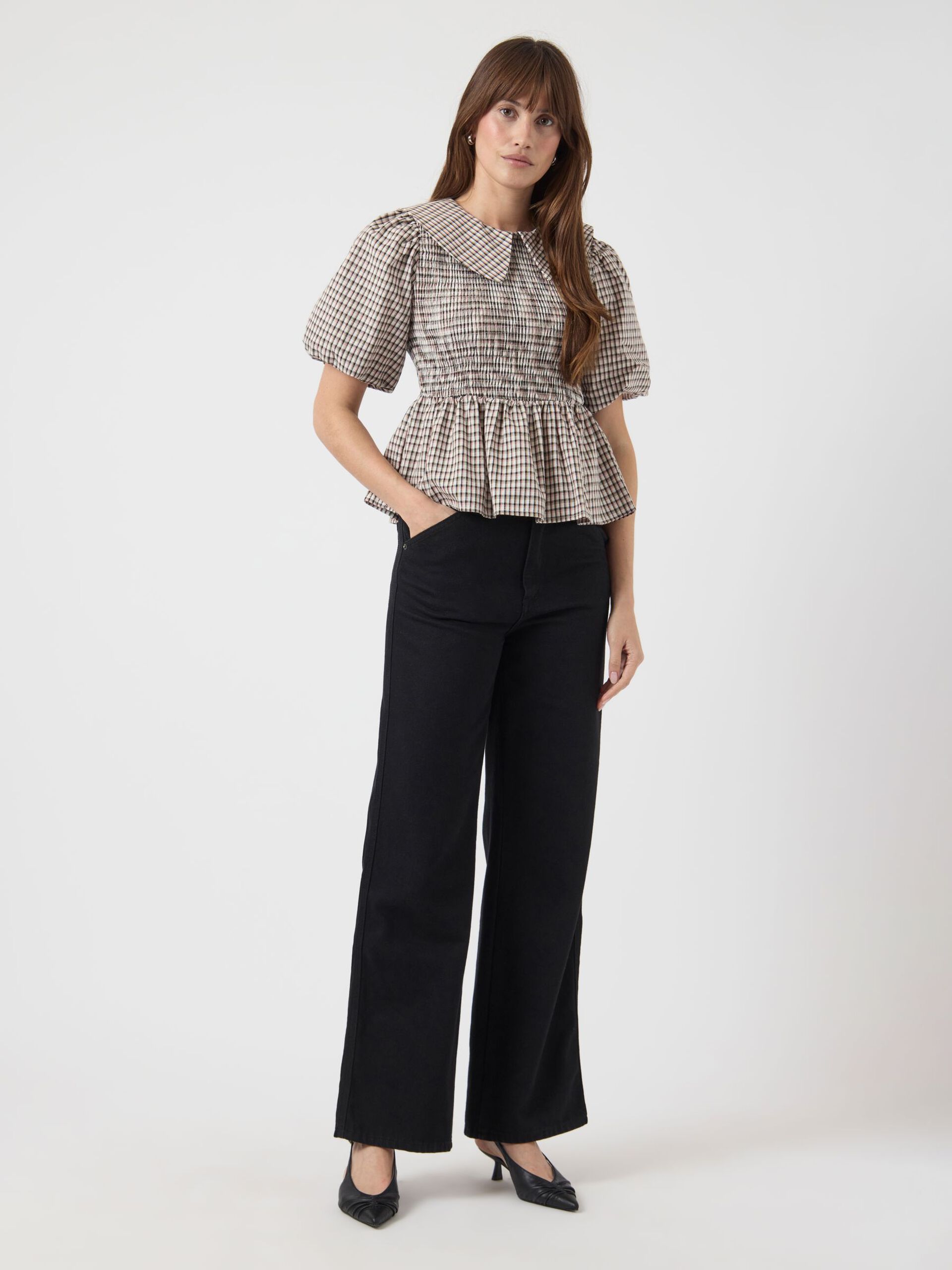 Carousel image - YASCHEMMA SHORT SLEEVED BLOUSE, Birch | 4