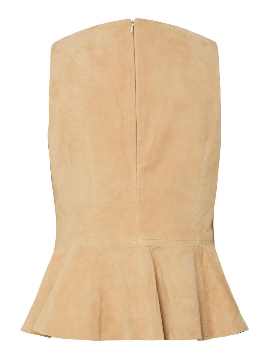 Carousel image - YASNOAH SUEDE LEATHER TOP, Lark | 6