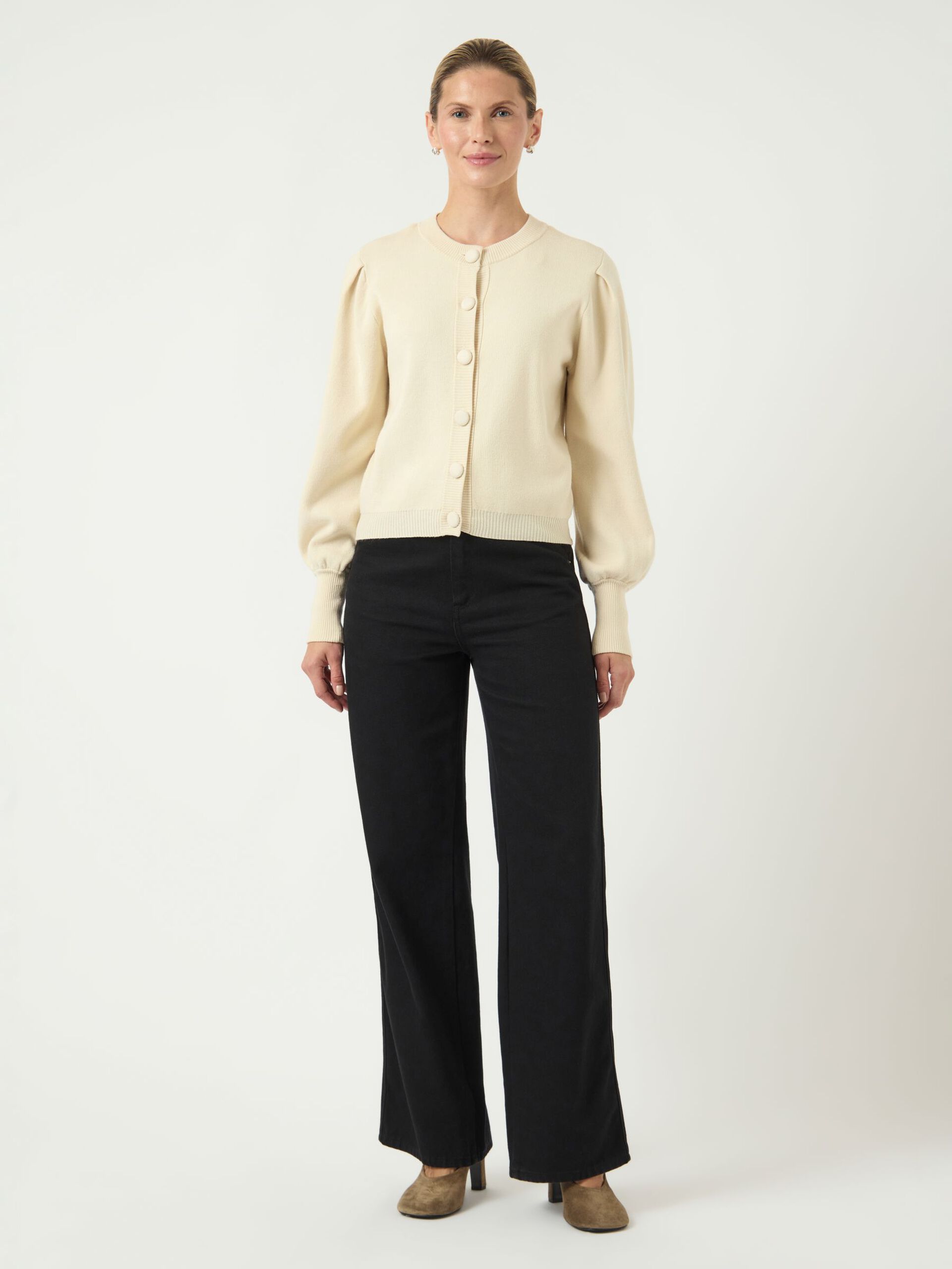 Carousel image - YASFONNY STRIKKET CARDIGAN, Birch | 4