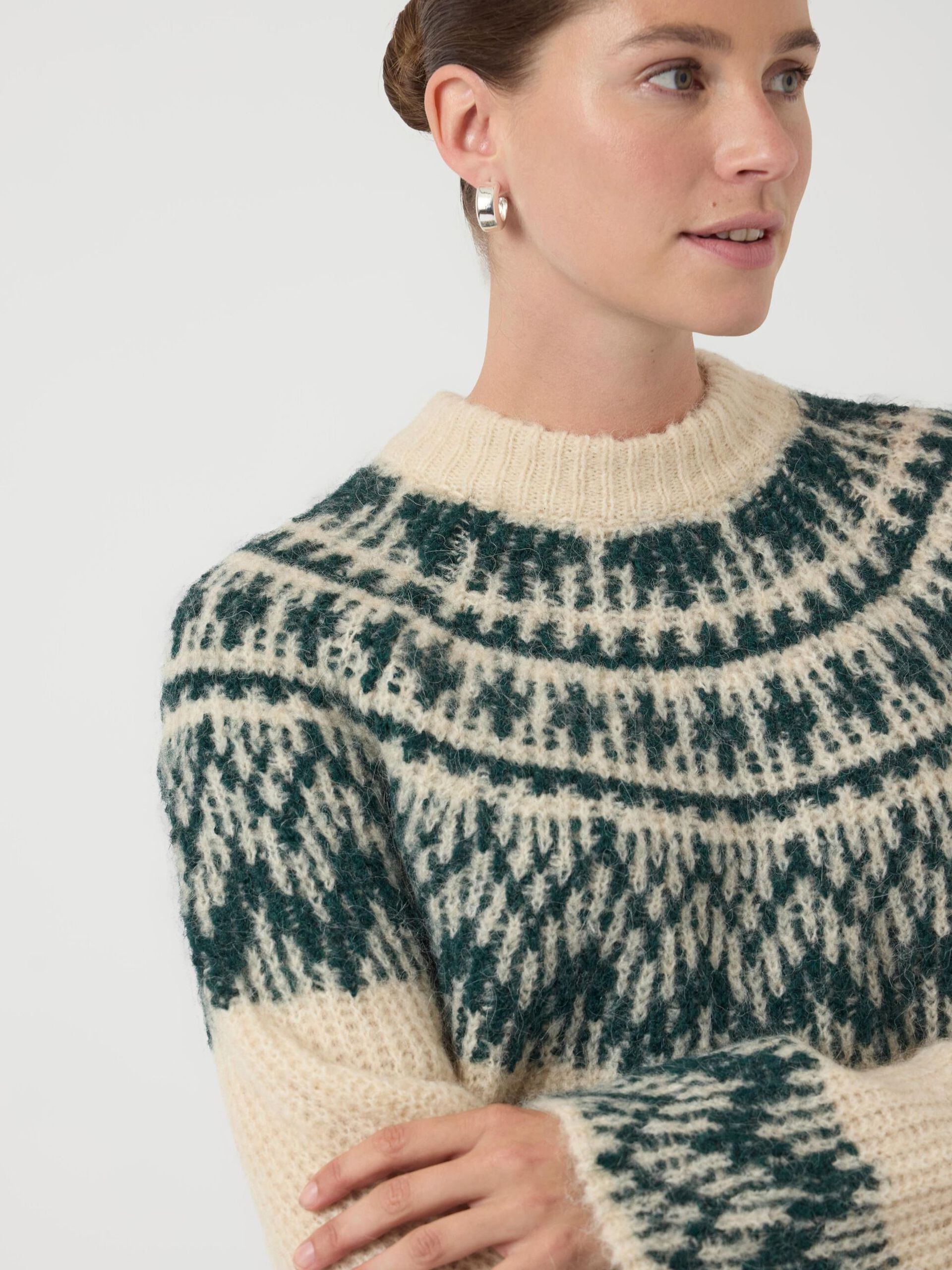 Carousel image - YASLIRI WOOL BLEND KNITTED PULLOVER, Birch | 3