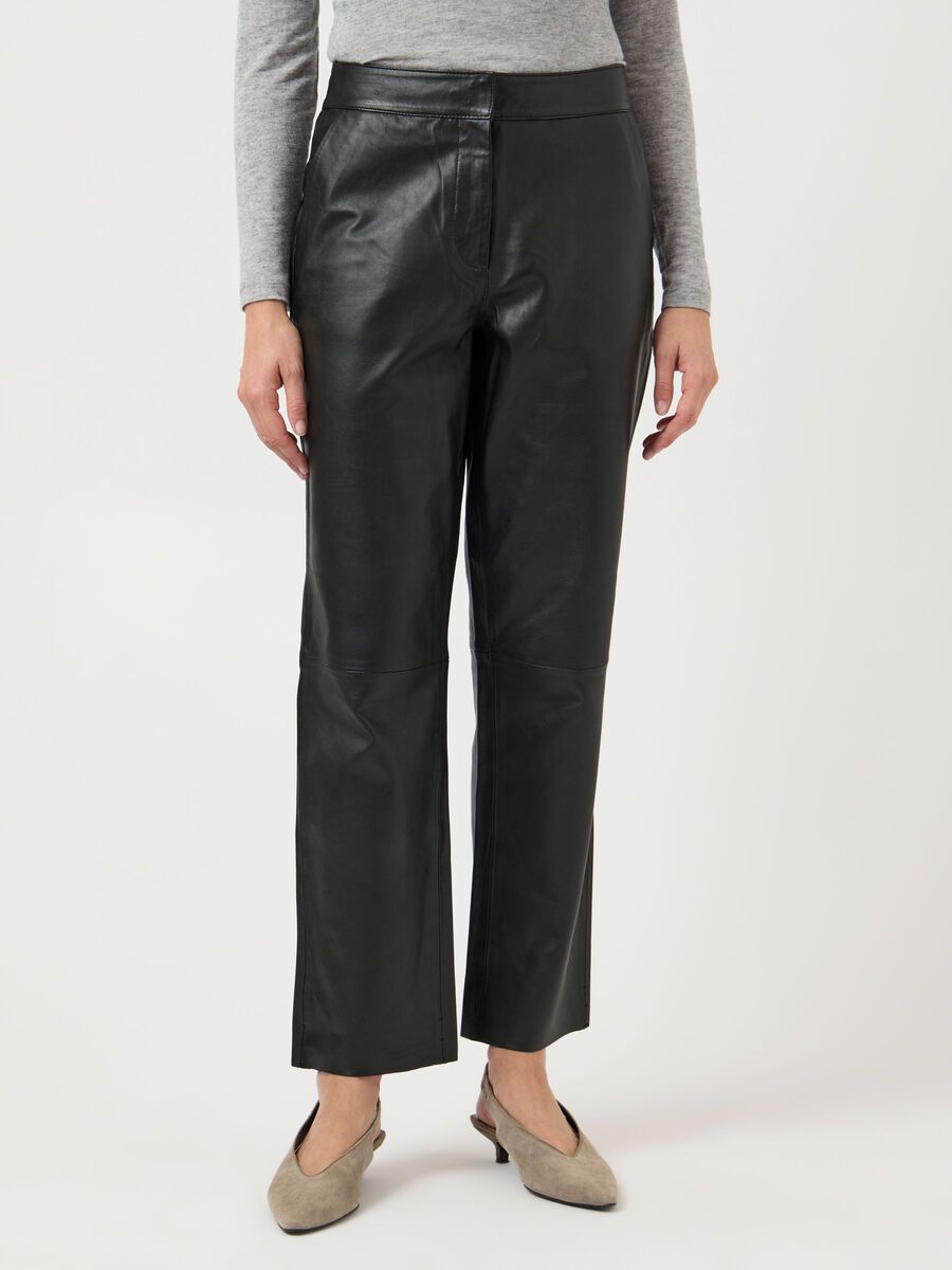 Product carousel image - YASLINE PANTALONI IN PELLE, Black | 1