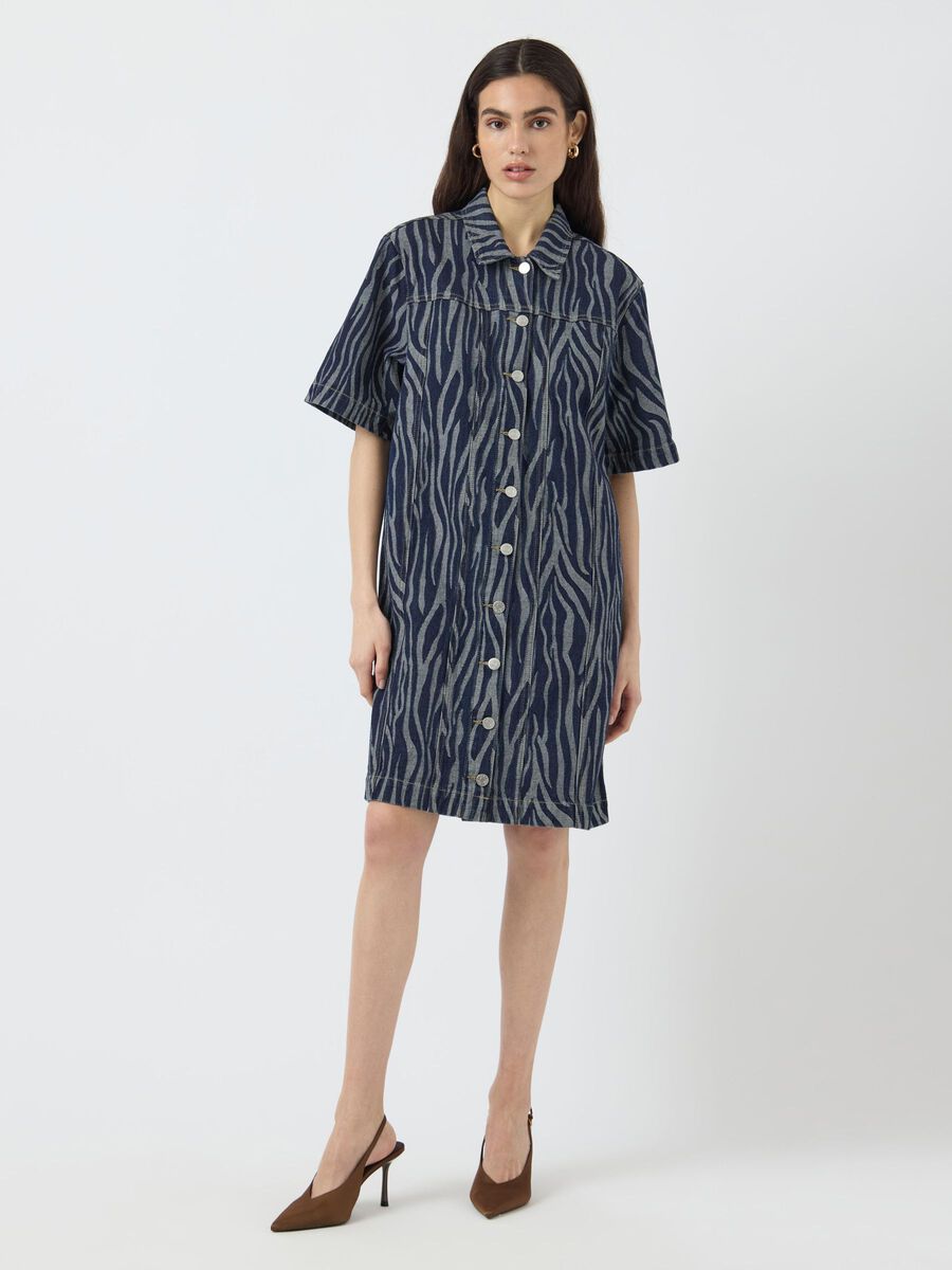YAS YASLORA 2/4 MINI DENIM DRESS, Dark Blue Denim, highres - 26038344_DarkBlueDenim_1208583_005.jpg