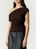 Product image thumbnail - YASKATANA OFF-SHOULDER TOP, Coffee Bean | 2
