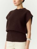 Product image thumbnail 3 YASESLI WOOL BLEND  KNITTED VEST, Coffee Bean