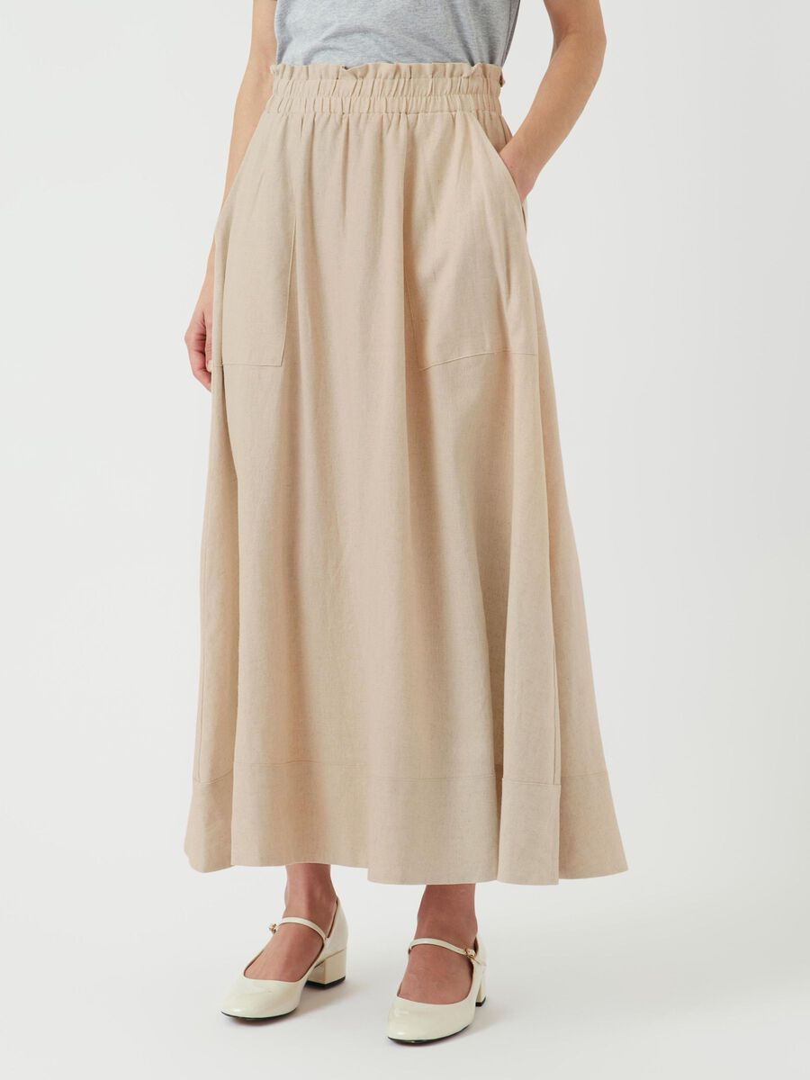 YAS YASFLAXY MIDI SKIRT, Birch, highres - 26036370_Birch_003.jpg