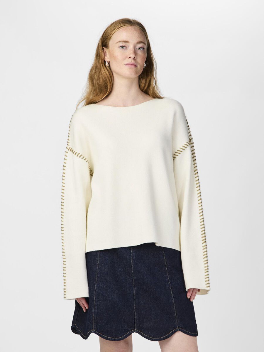 YAS YASSTITCHA  KNITTED PULLOVER, Star White, highres - 26032495_StarWhite_1157712_003.jpg