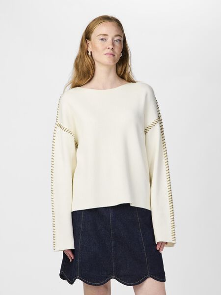 YAS YASSTITCHA  KNITTED PULLOVER, Star White, highres - 26032495_StarWhite_1157712_003.jpg