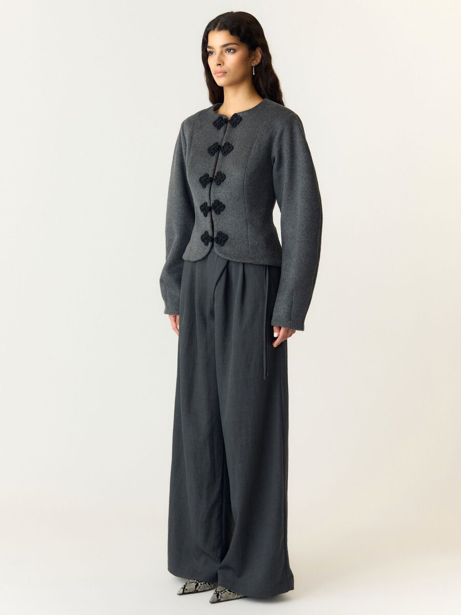 Carousel image 2 YASNAPO LS WOOL  JACKET, Dark Grey Melange
