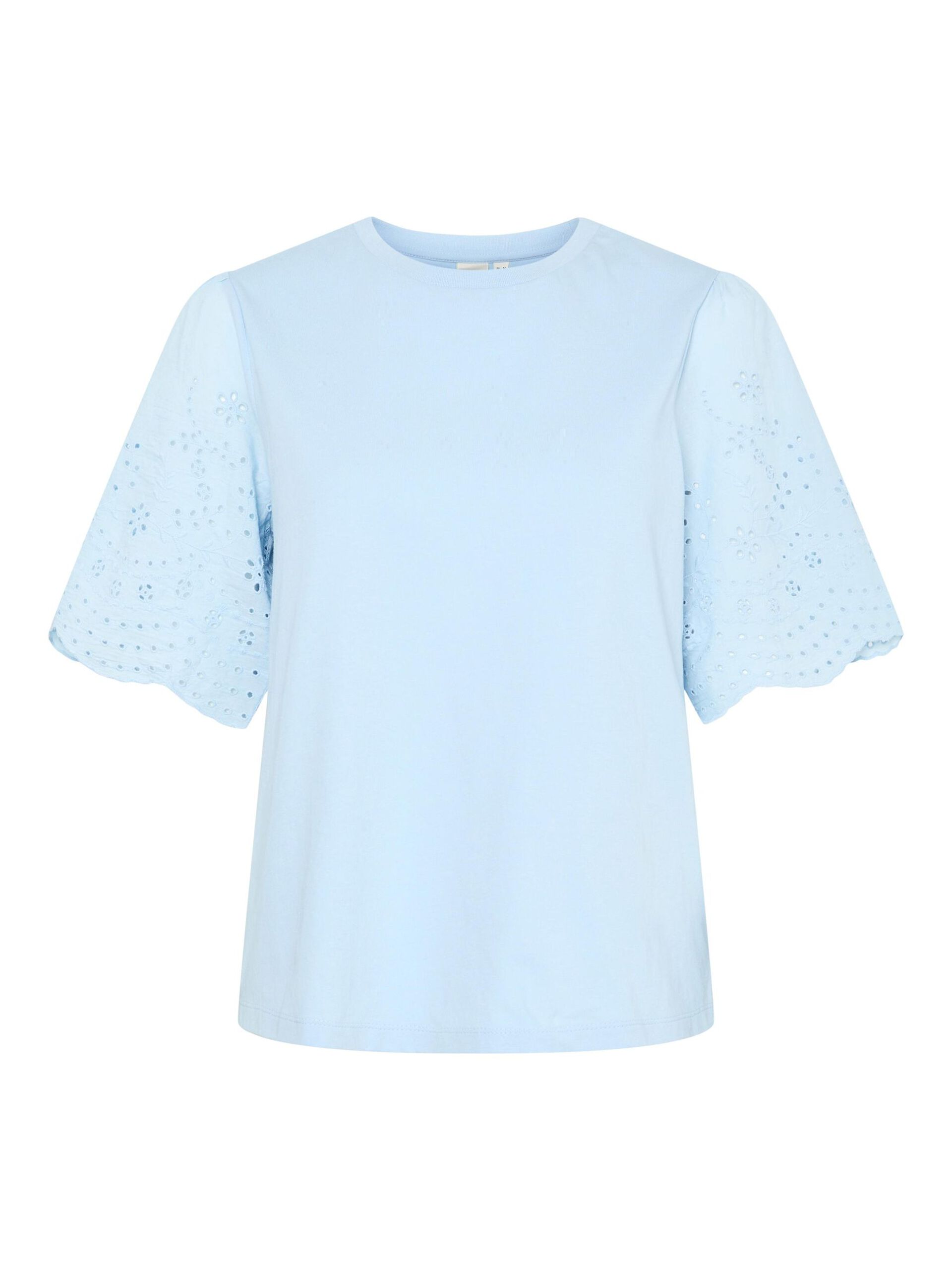 Carousel image - YASLEX BRODERIE ANGLAIS T-SHIRT, Clear Sky | 5