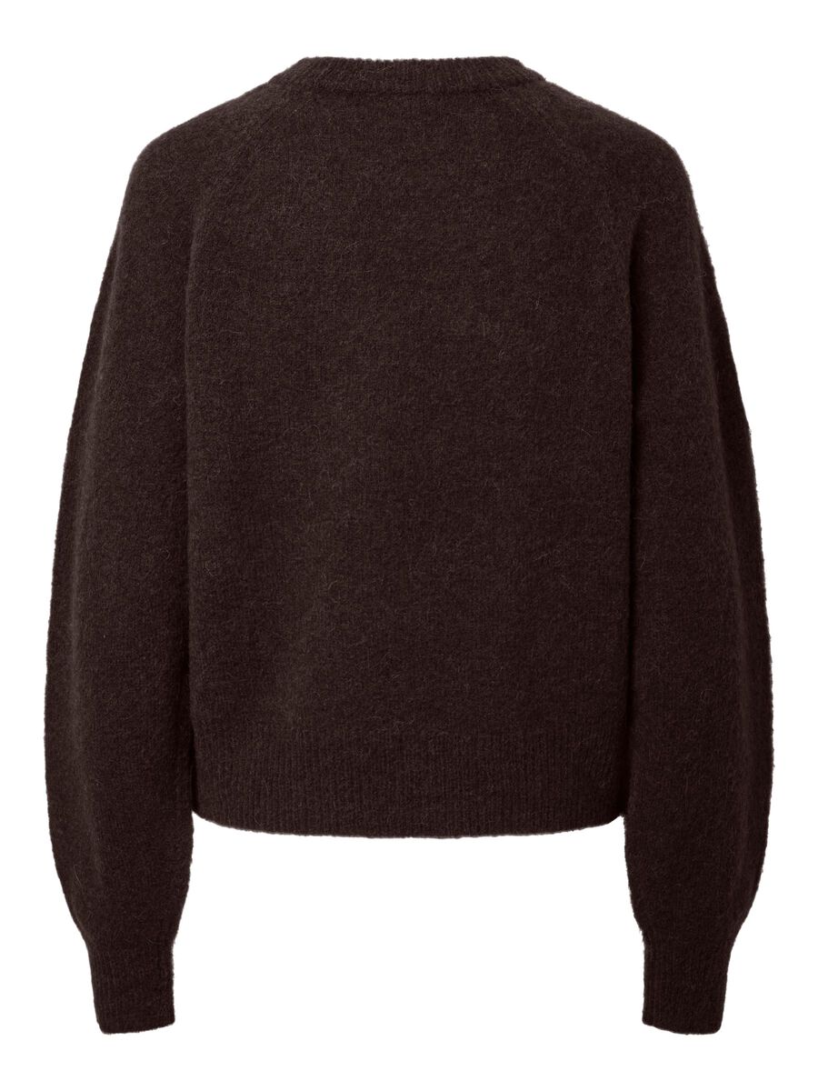 Carousel image 2 YASJOHI WOOL BLEND KNITTED PULLOVER, Coffee Bean