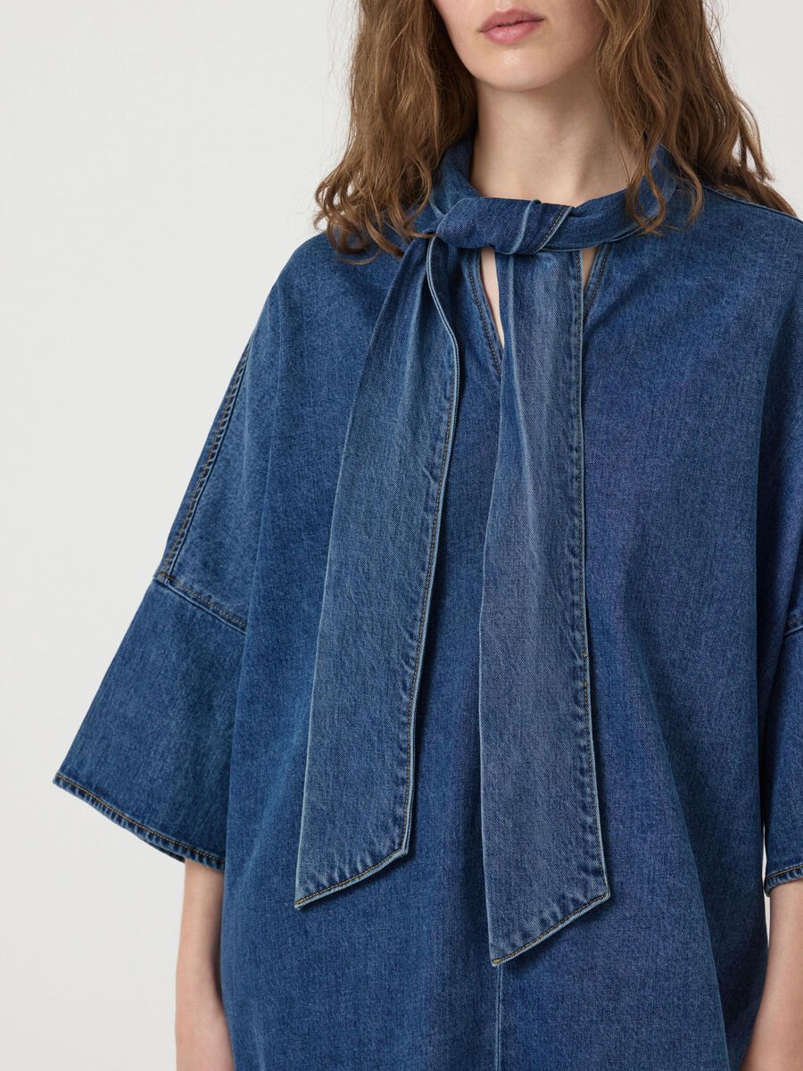 Carousel image - YASLIRA 3/4 DENIM DRESS, Medium Blue Denim | 3
