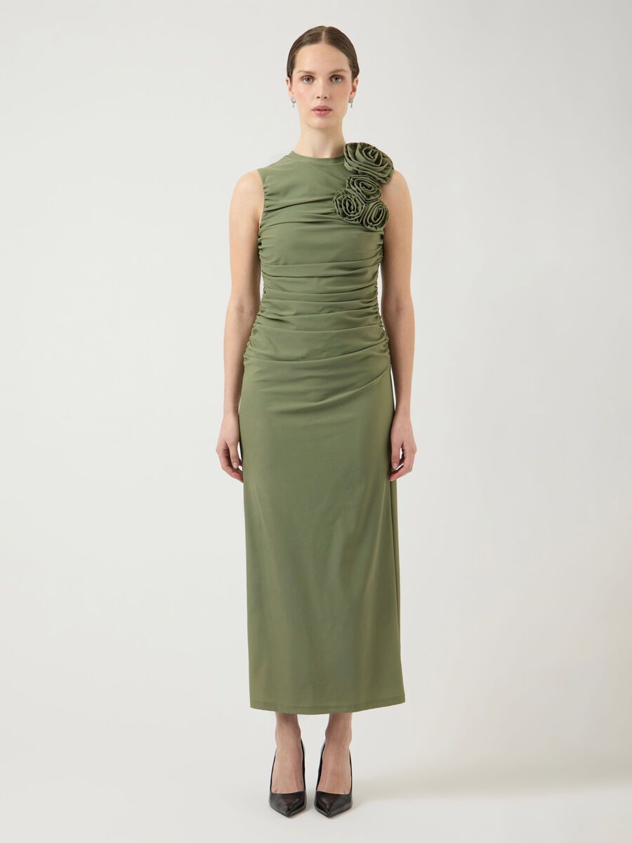 Product carousel image - YASDONA MAXI DRESS, Oil Green | 2