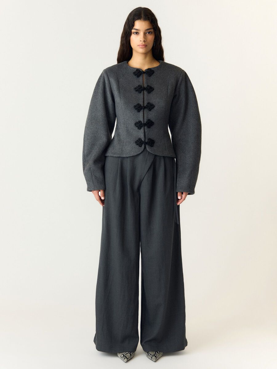 Carousel image 3 YASNAPO LS WOOL  JACKET, Dark Grey Melange
