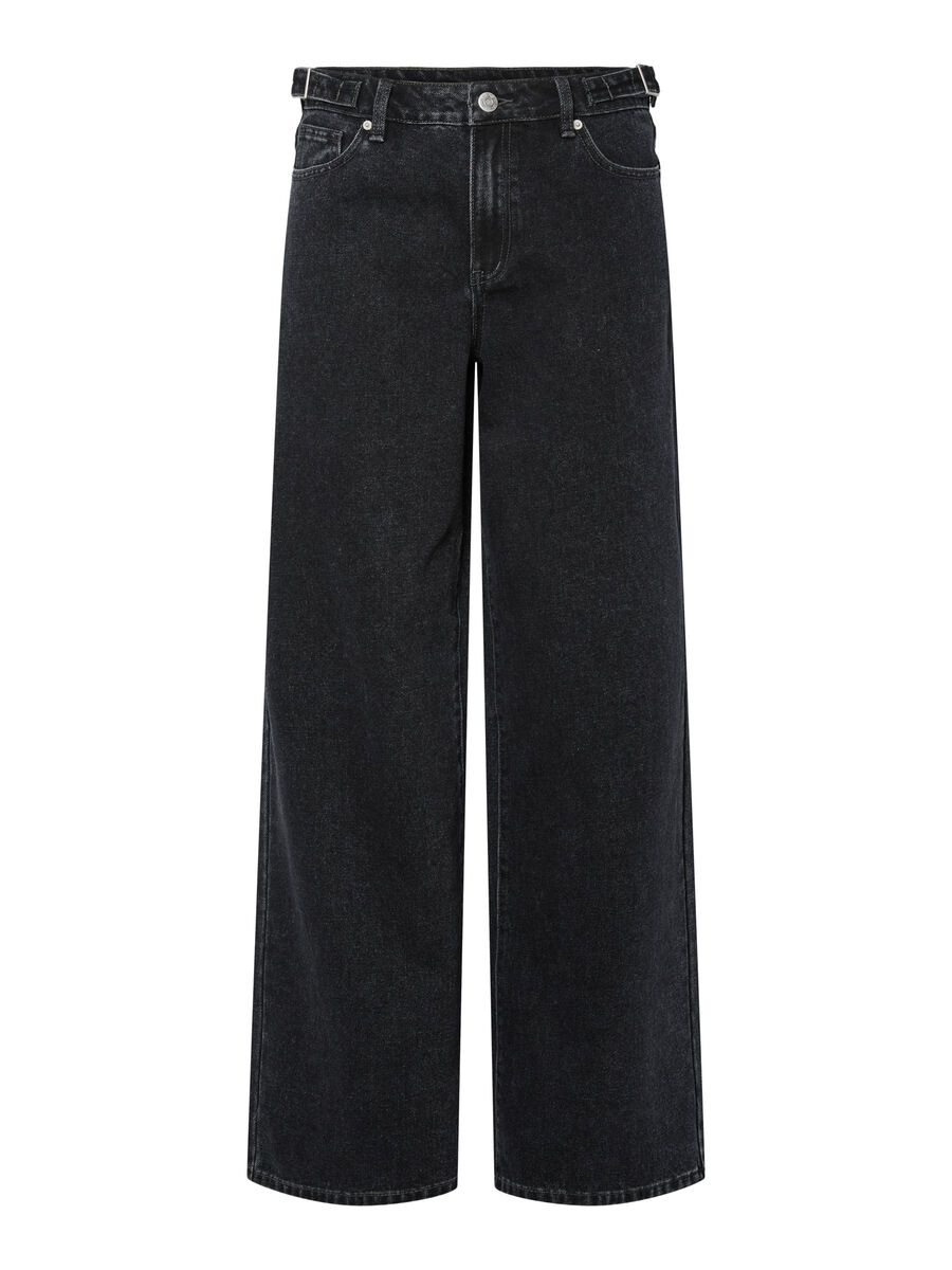 Product carousel image - YASSATIRANI MW WIDE FIT JEANS, Dark Grey Denim | 2