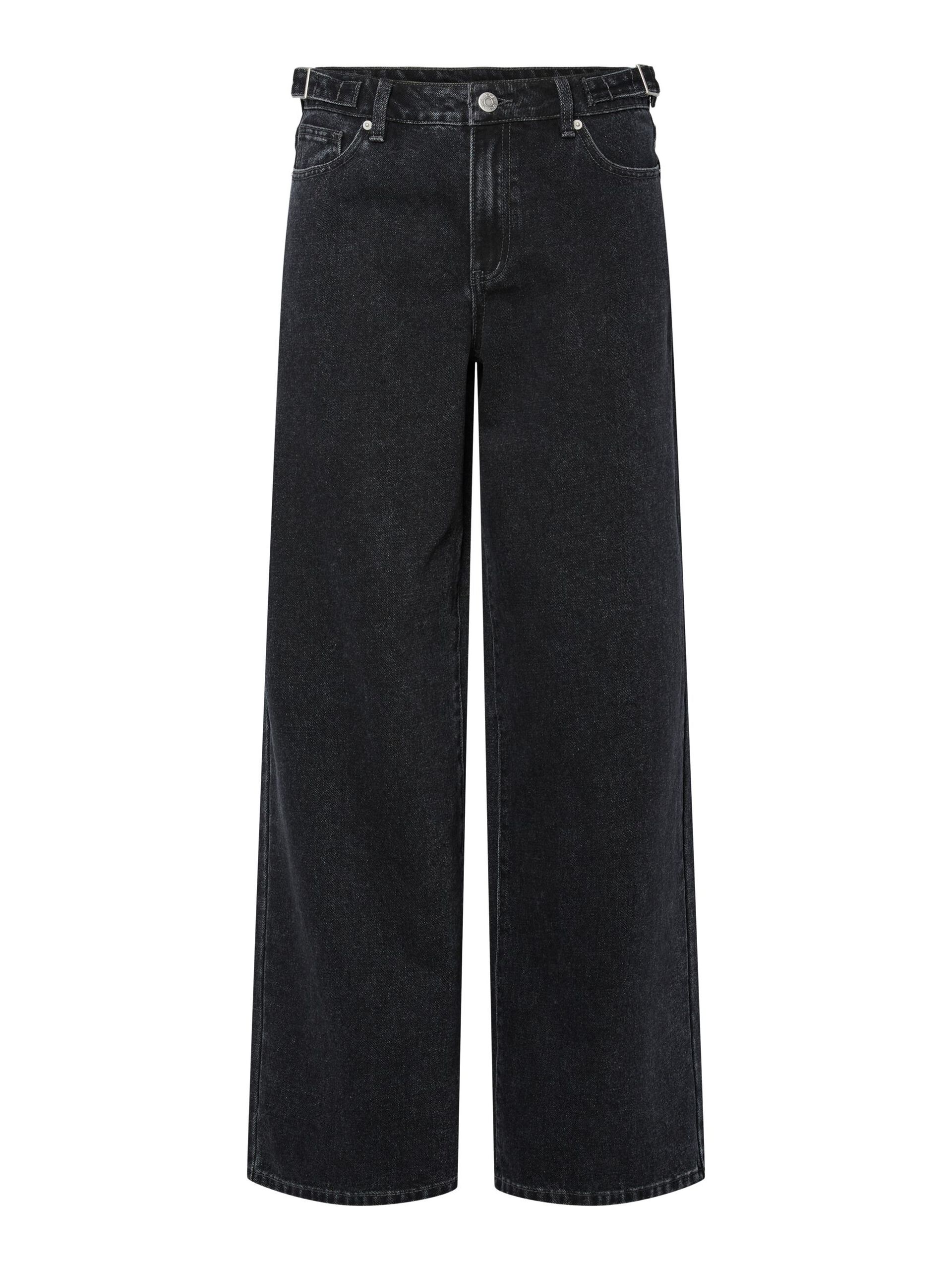Carousel image - YASSATIRANI MW WIDE FIT JEANS, Dark Grey Denim | 6