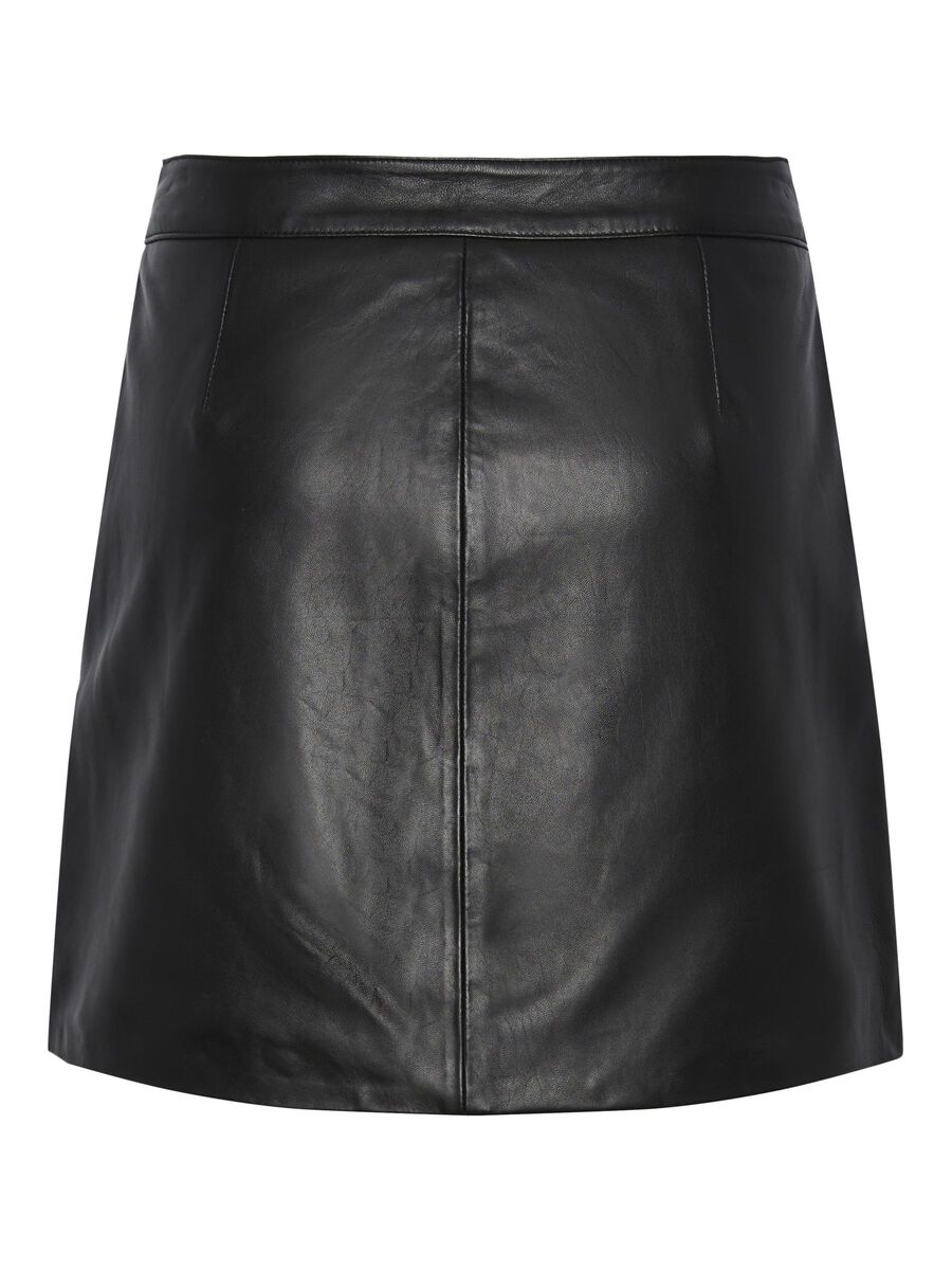 YAS YASLYMA LEATHER MINI SKIRT, Black, highres - 26031905_Black_002.jpg