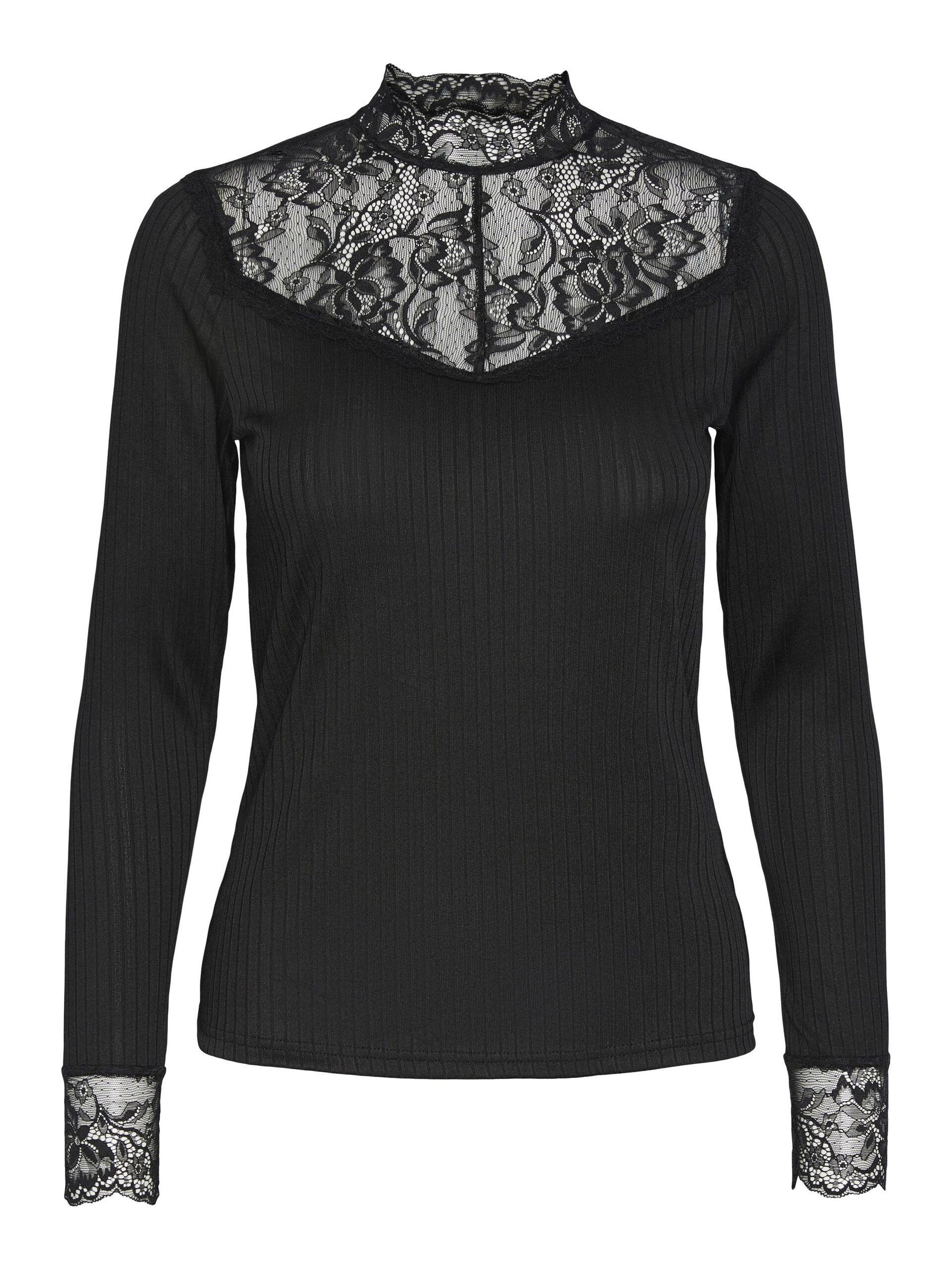 Carousel image - YASBLACE TOP MED LANGE ÆRMER, Black | 5