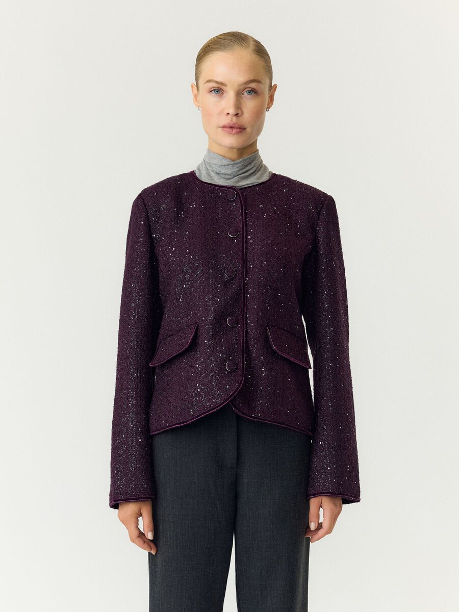 Yasselina ls blazer, farve: plum perfect, lilla