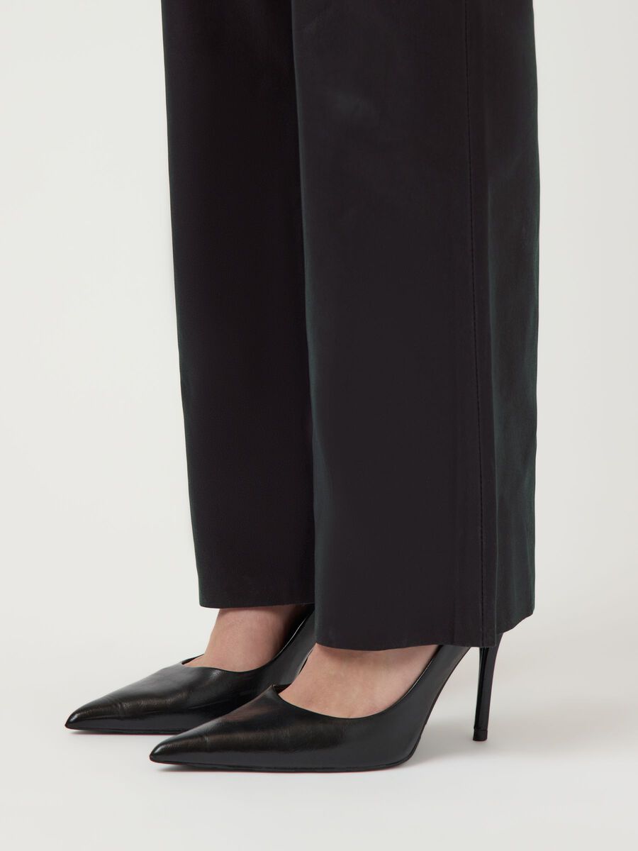 Carousel image - YASZELLU LEATHER TROUSERS, Black | 5