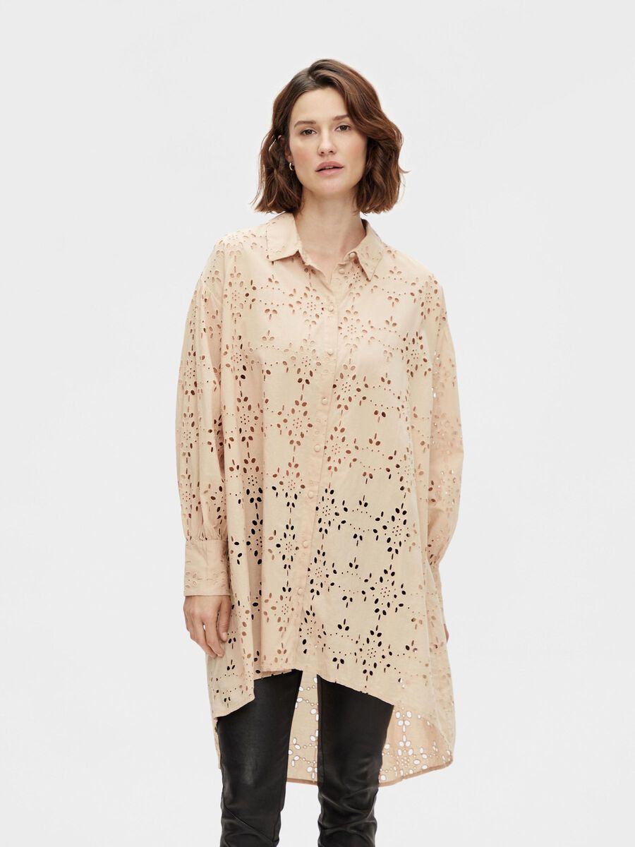 Y.A.S YASRIVERI EMBROIDERED SHIRT, Cuban Sand, highres - 26024730_CubanSand_003.jpg