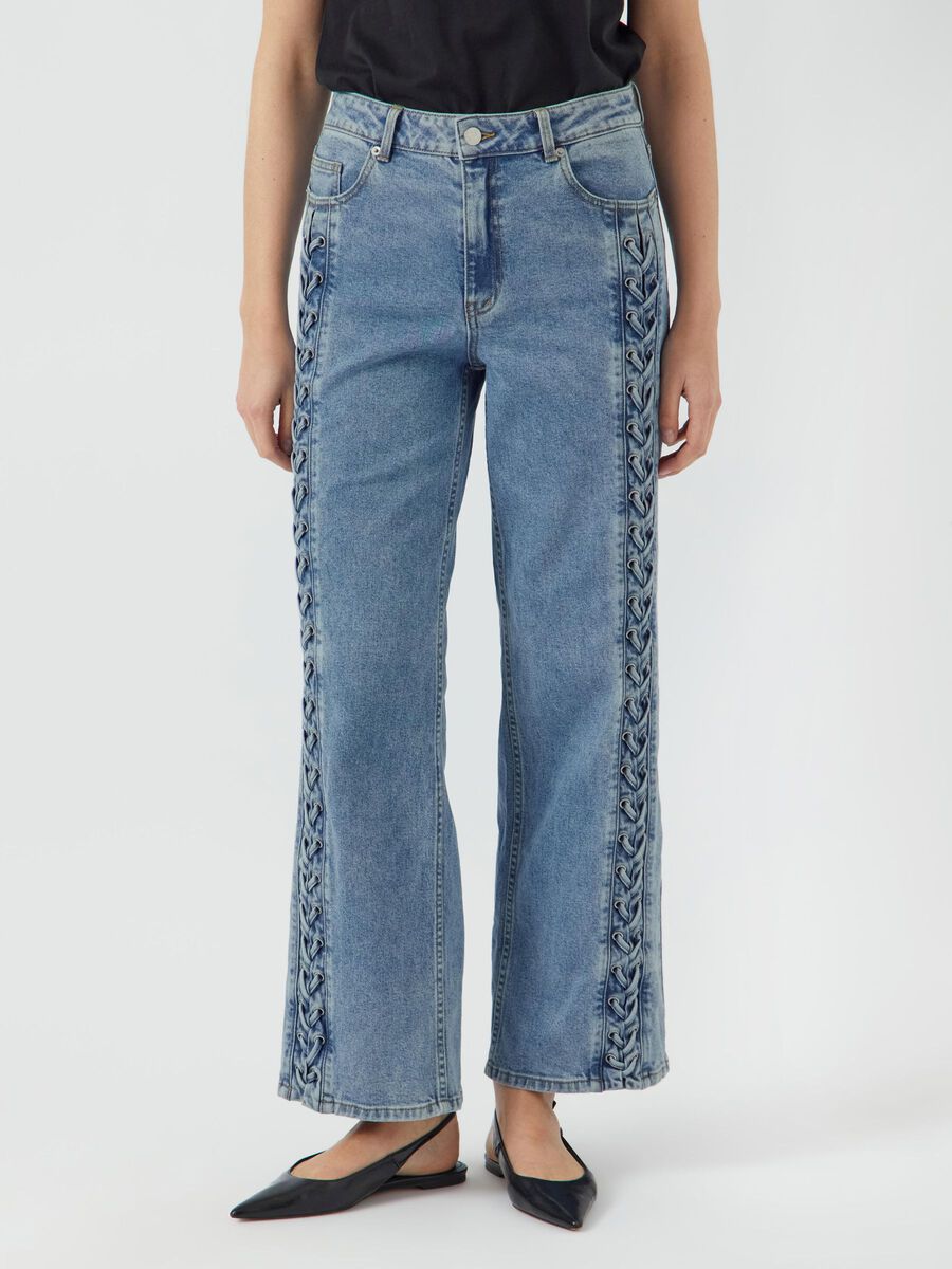 YAS YASEYLA JEANS MED HÖG MIDJA, Medium Blue Denim, highres - 26038258_MediumBlueDenim_003.jpg