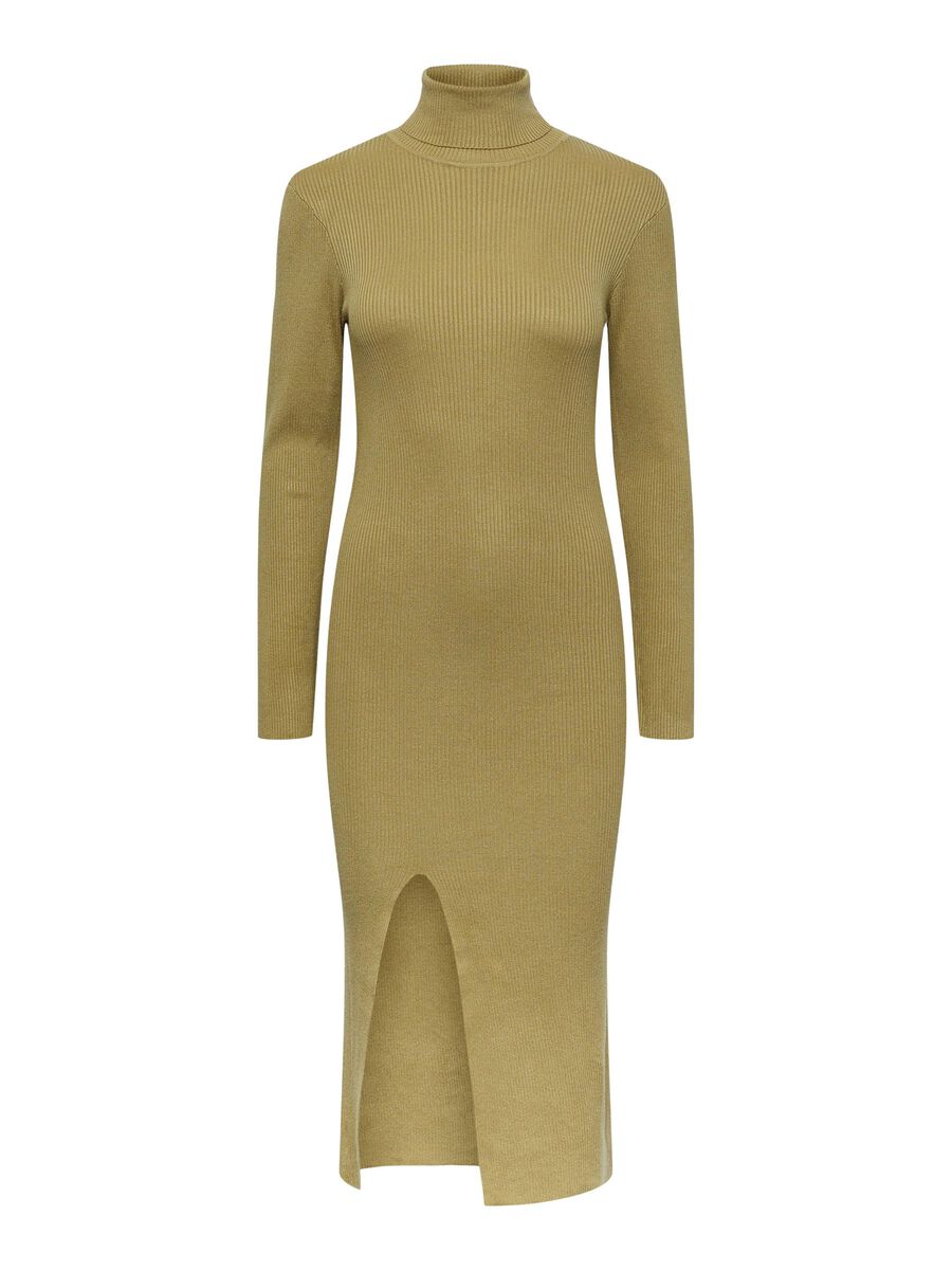Y.A.S YASBIRIELLA KNITTED DRESS, Khaki, highres - 26026257_Khaki_001.jpg