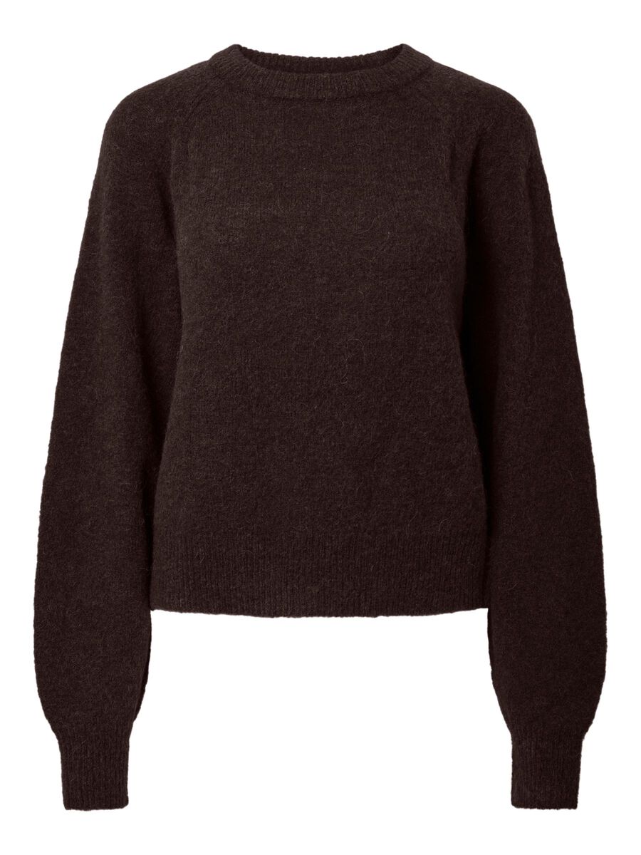 Carousel image 1 YASJOHI WOOL BLEND KNITTED PULLOVER, Coffee Bean