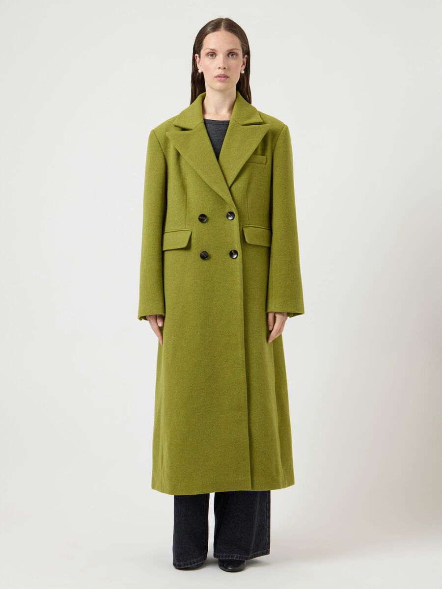 Product carousel image - YASROYLA WOOL BLEND COAT, Cardamom Seed | 1