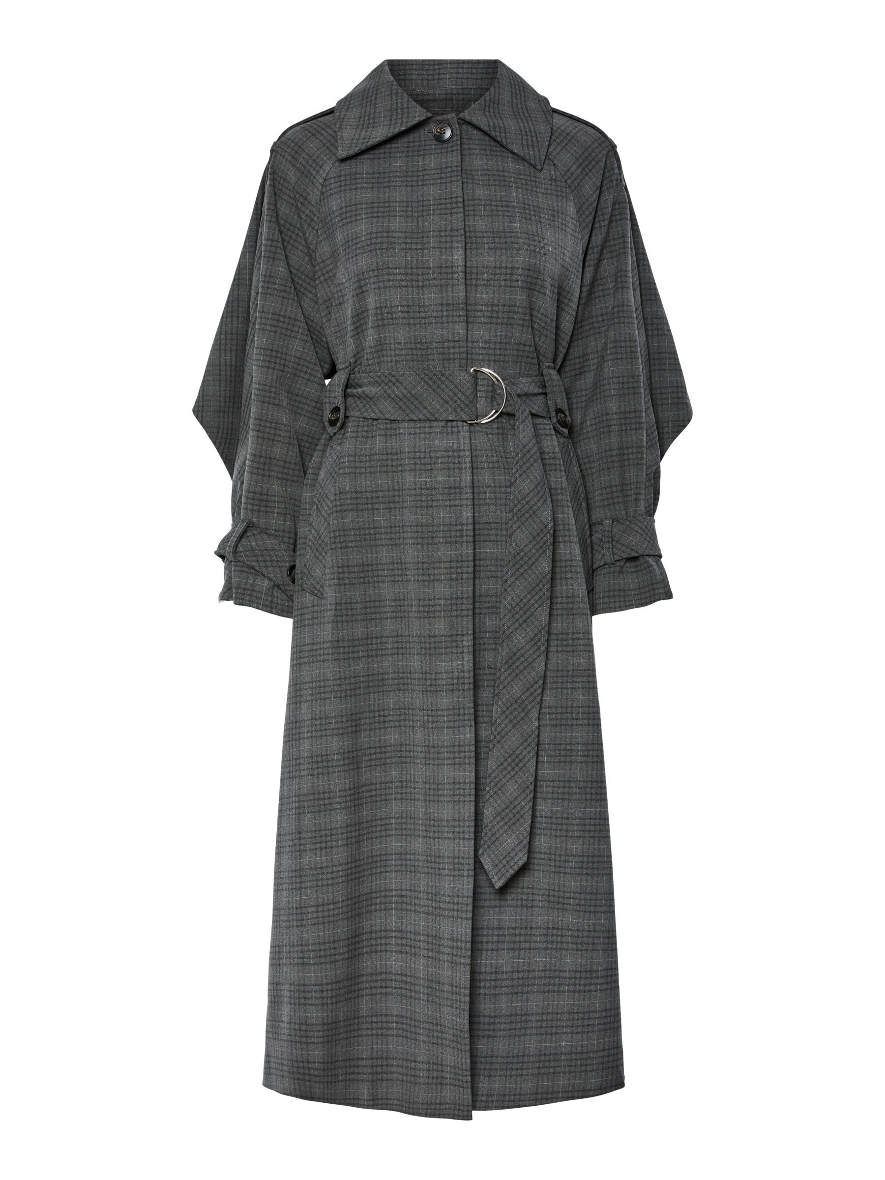 【YILON MADE】Cinched waist midi coat グレー 729A3B9F-42D3-4972-9D97-