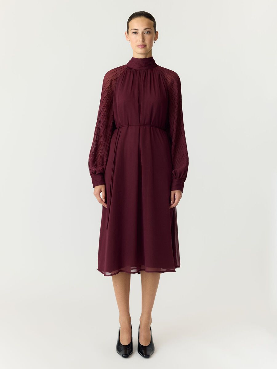 Product tile image YASOLERA LS MIDI DRESS, Maroon Banner 26043514_MaroonBanner