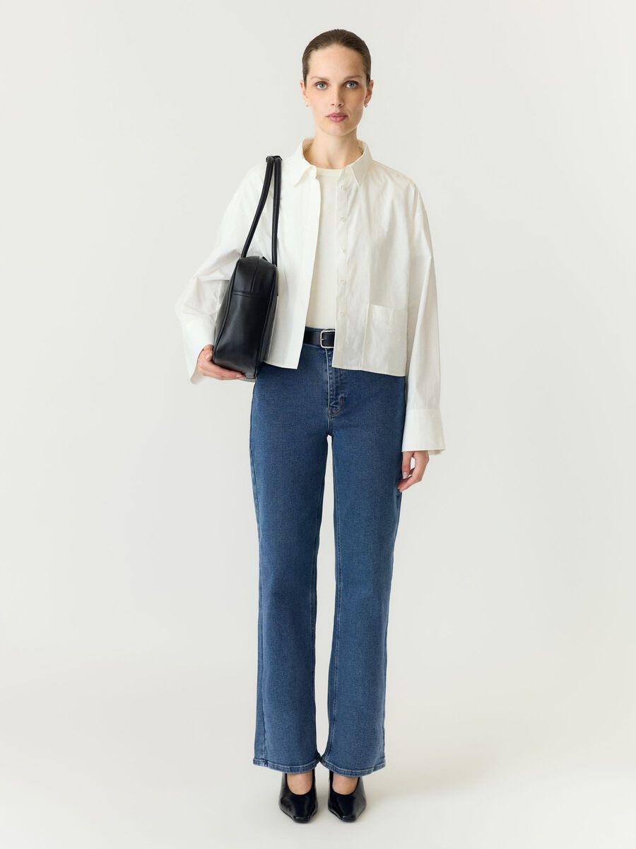 Carousel image 5 YASROSIE HW STRAIGHT FIT-JEANS, Medium Blue Denim