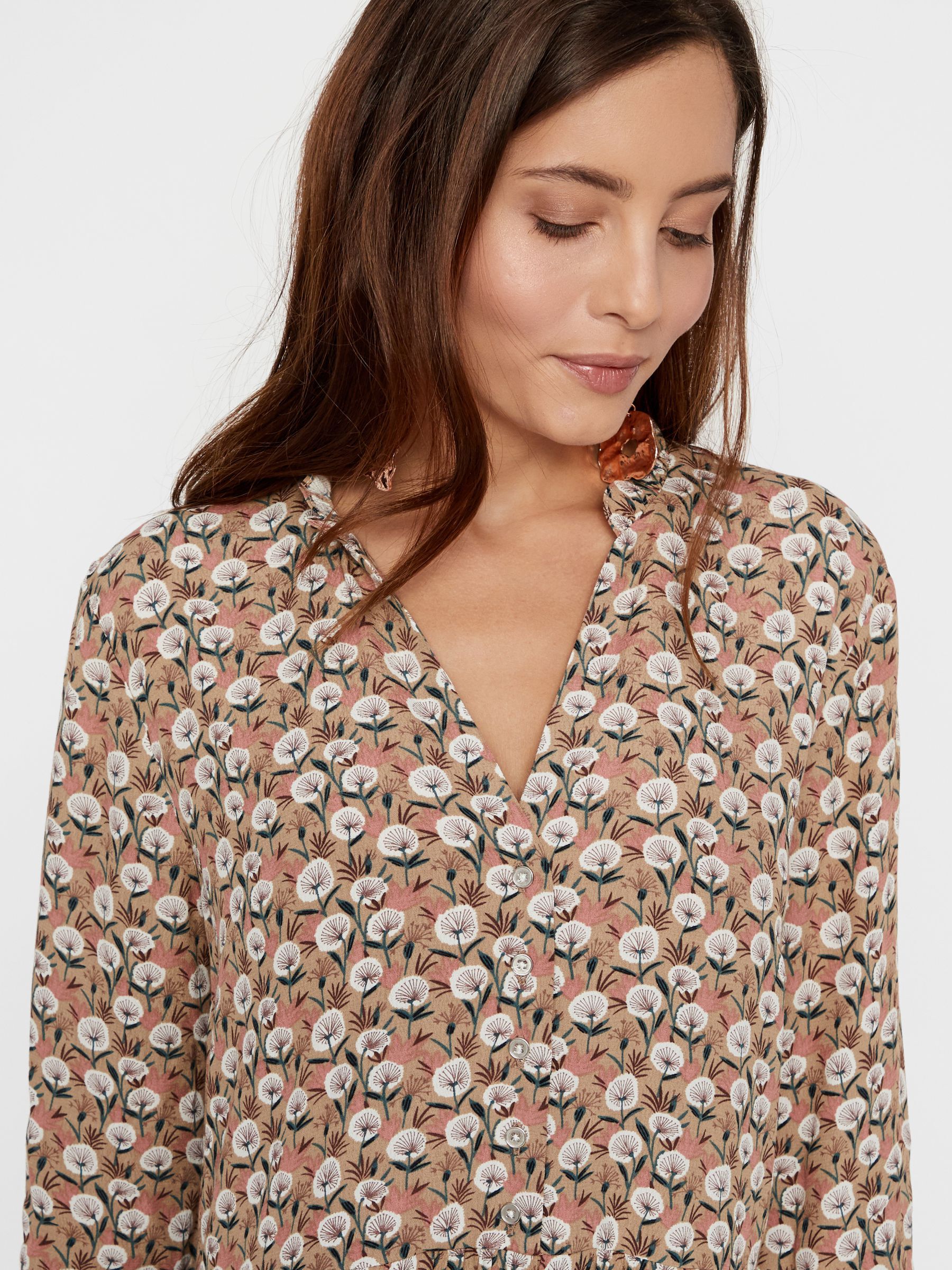 Yas floral print prairie dress cheap