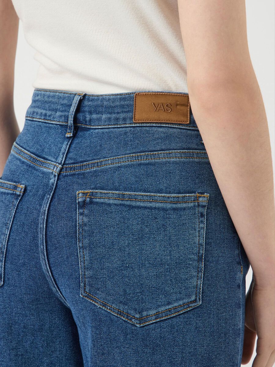 Carousel image - YASROSIE HW STRAIGHT FIT JEANS, Medium Blue Denim | 5