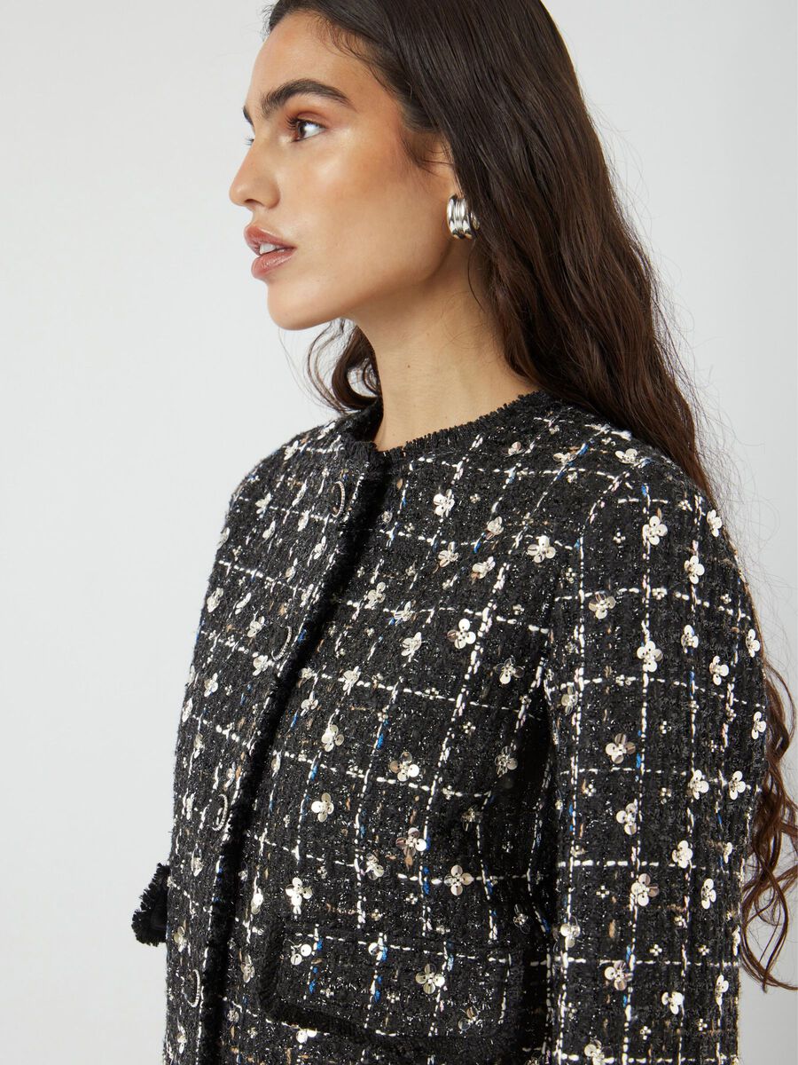 Carousel image - YASVALENDA TWEED JACKET, Black | 7