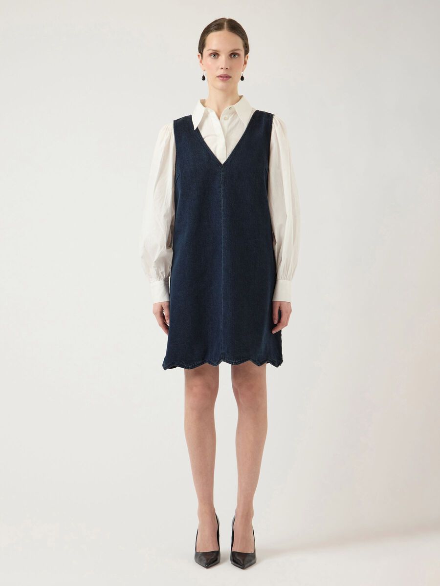 Product carousel image - YASSCALLOP  DENIM DRESS, Dark Blue Denim | 1