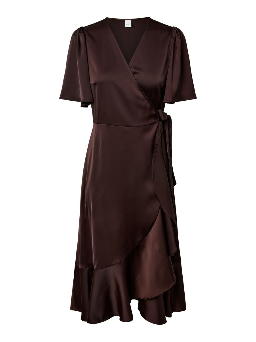 Carousel image 5 YASTHEA WRAP DRESS, Coffee Bean